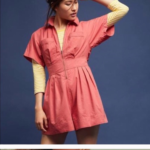 SOLD Anthropologie Holding Horses Utility Romper - Picture 3 of 6
